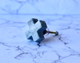 Grey Marble Cross Knob