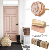 Tilly Pink resin and wood knob
