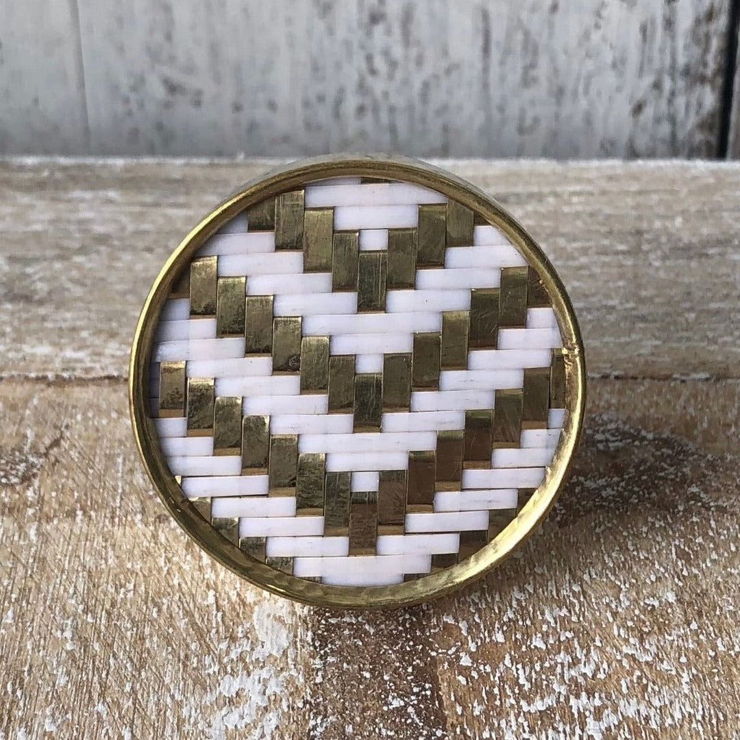 Mina Gold Woven Knob