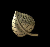 Autumn Gold Leaf Cast Iron Door Knob