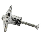 White Iron Cut-Out Detail Knob