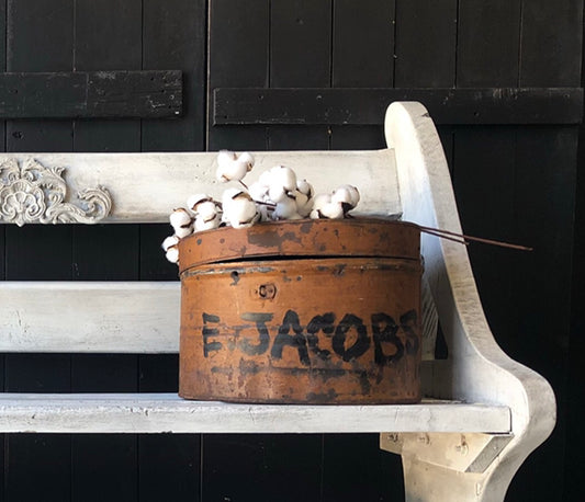 Vintage Metal Hat Box