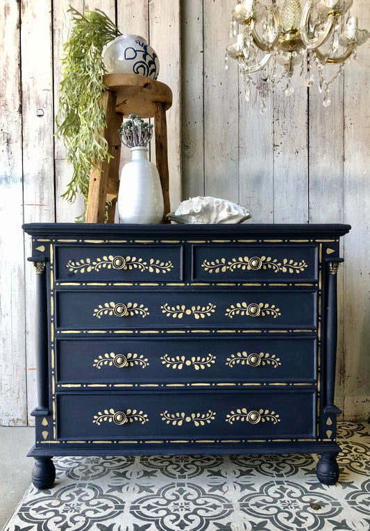 Inlay Oxford Navy Drawers