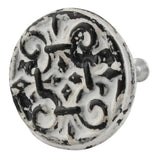 Jemima Antique White Iron Knob