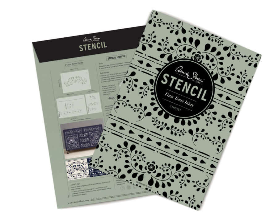 Faux Bone Inlay Annie Sloan Stencil