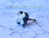 Grey Marble Cross Knob