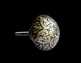 Billie Gold & Black Moroccan Engraved Knob