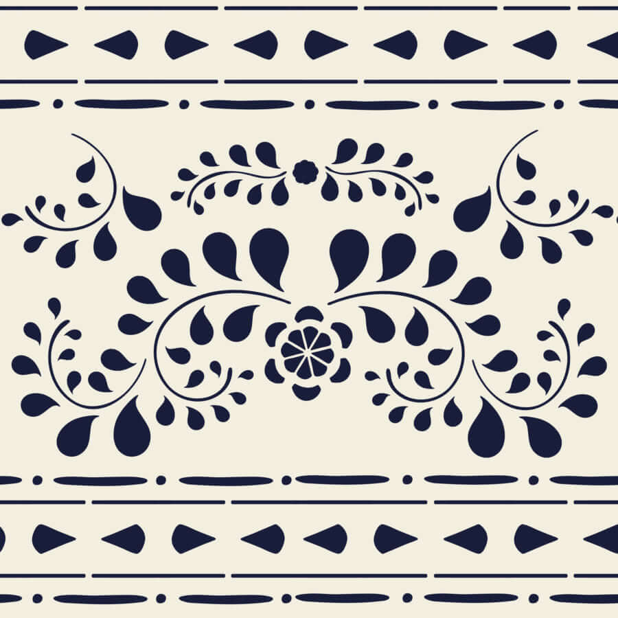 Faux Bone Inlay Annie Sloan Stencil