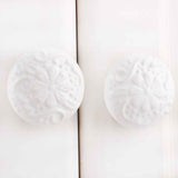 Bobby white ceramic drawer pull/knob