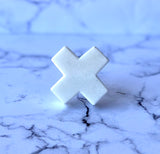 White Marble Cross Knob