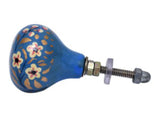 Slate Blue Flower Knob