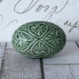 Nouveau Sage Oval Ceramic Knob