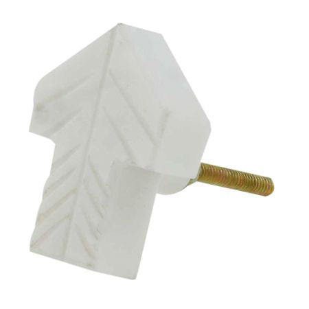 White Marble Arrow knob